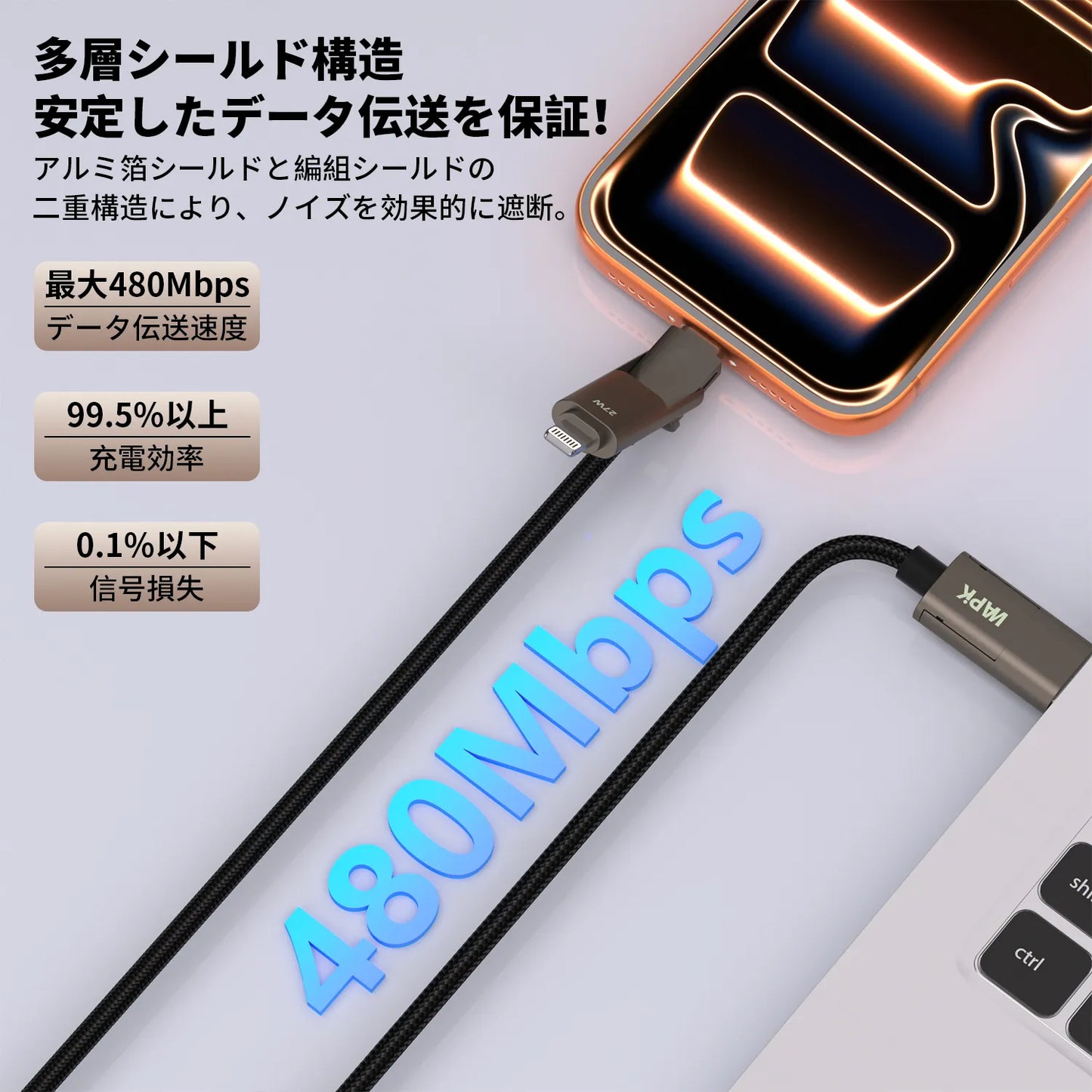 4-in-1磁気データケーブル